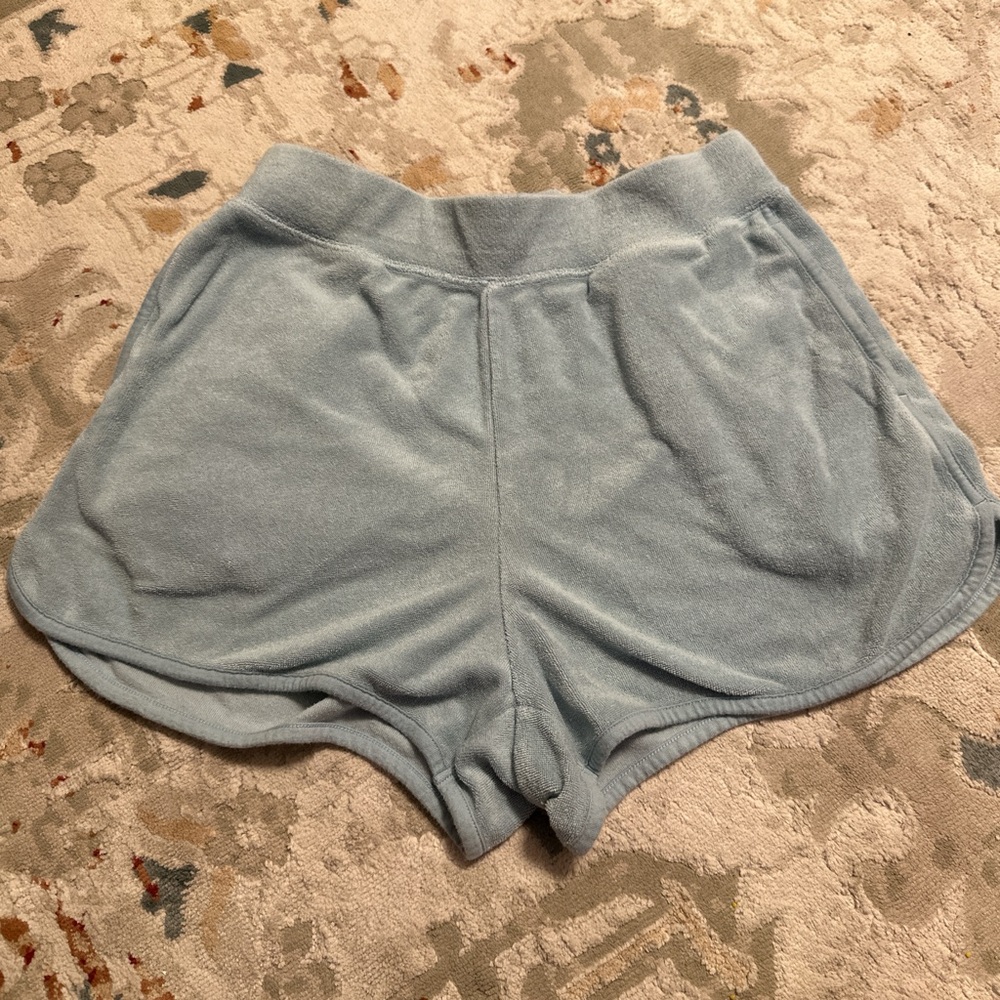 Blue terry cloth shorts